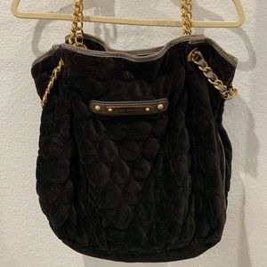 Juice Couture gently used velvet tote bag